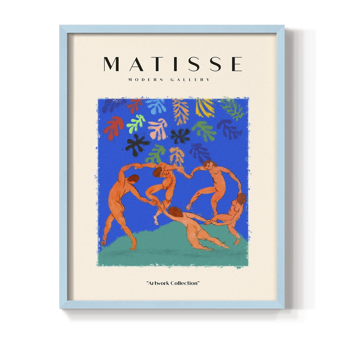 Matisse CX Framed Print in Blue Solid Wood 11 x 14 Framed Print
