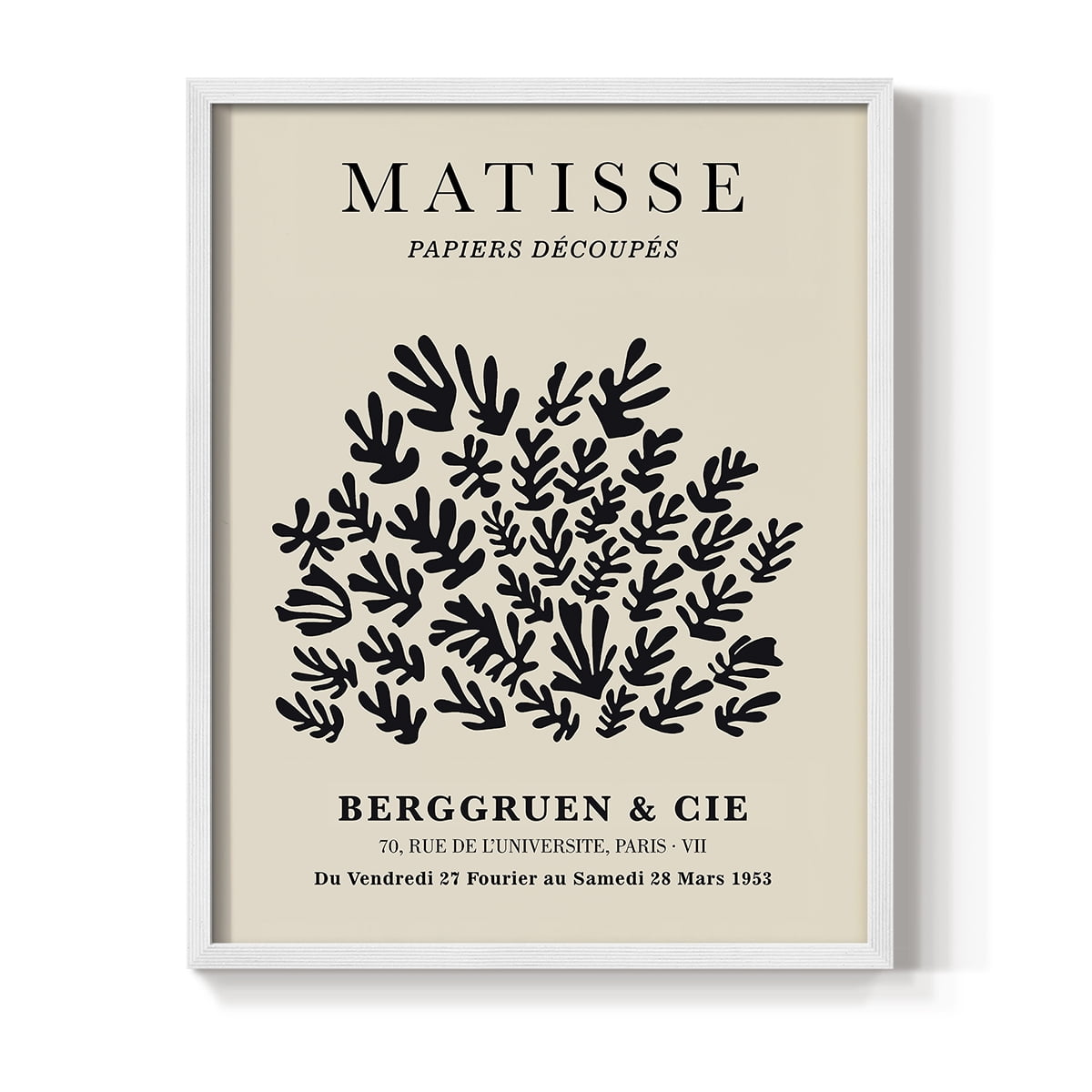 Matisse CXC Framed Print in White Solid Wood 16 x 20 Framed Print