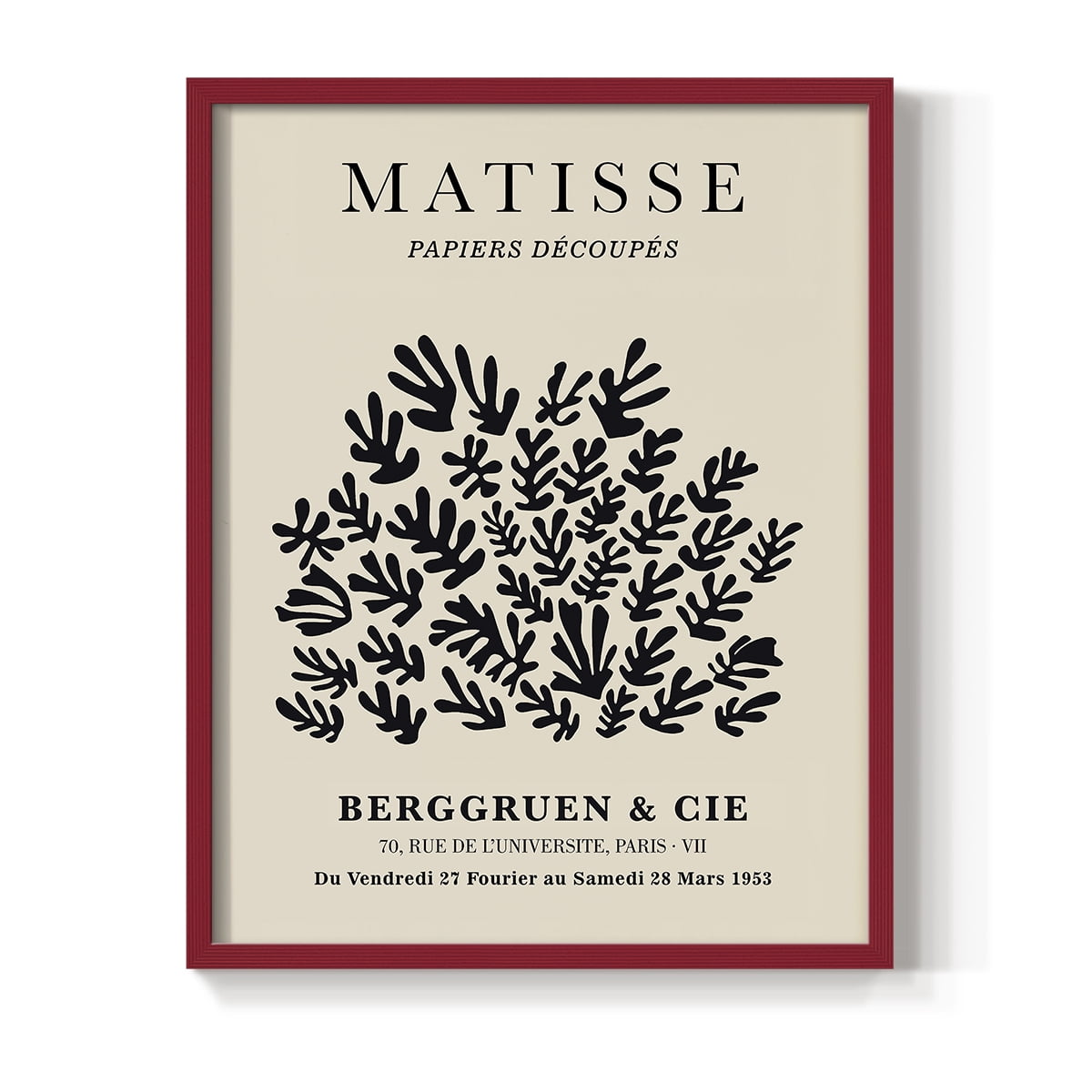 Matisse CXC Framed Print in Red Solid Wood 22 x 28 Framed Print