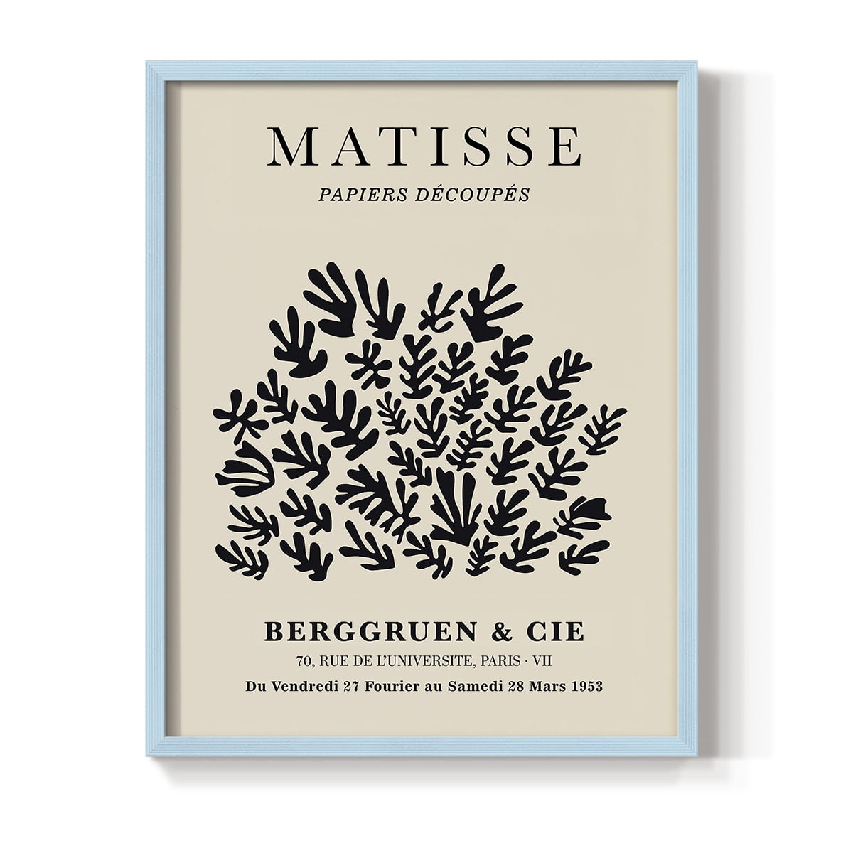 Matisse CXC Framed Print in Blue Solid Wood 8 x 10 Framed Print