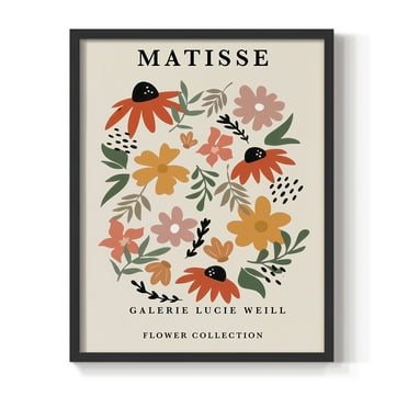 Matisse CXCI Framed Print in Black Solid Wood 8 x 10 Framed Print
