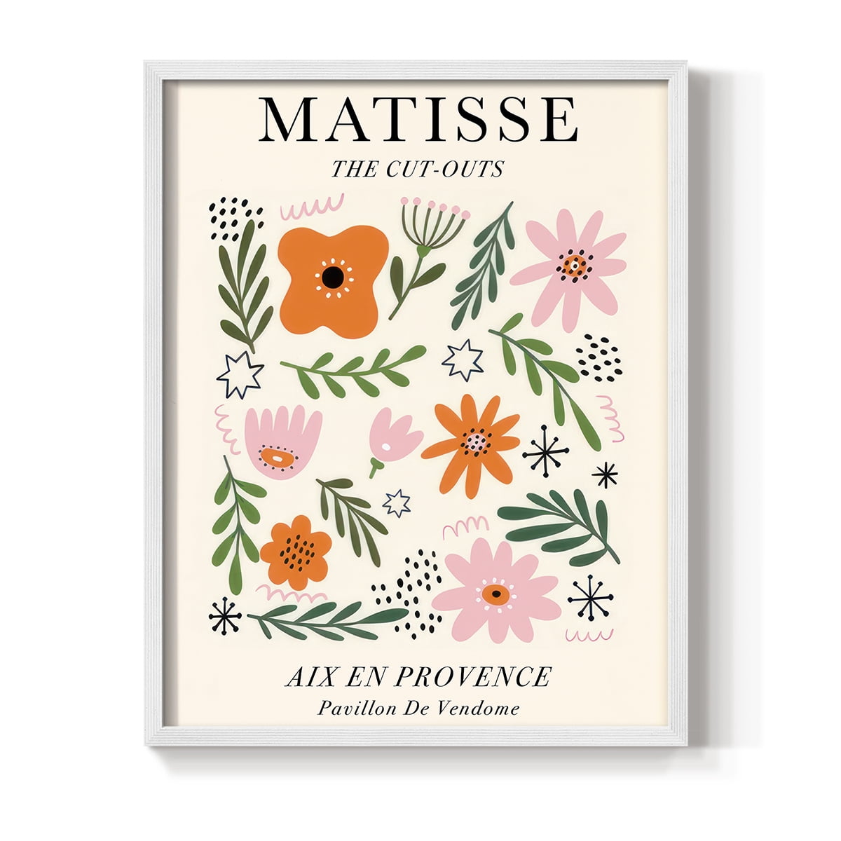 Matisse CXCIII Framed Print in White Solid Wood 11 x 14 Framed Print