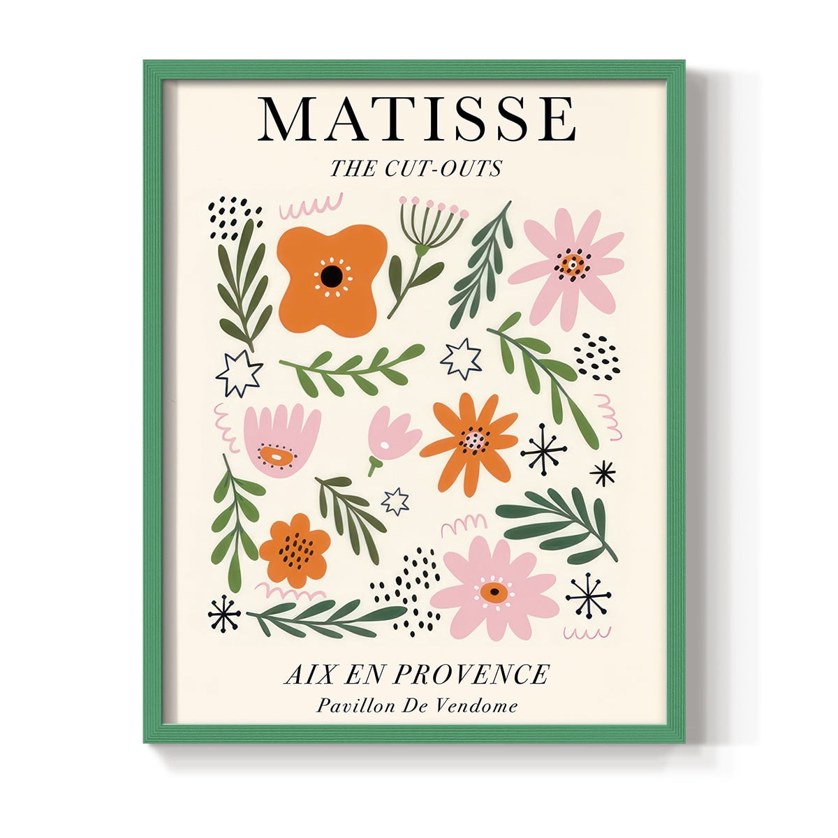 Matisse CXCIII Framed Print in Green Solid Wood 11 x 14 Framed Print