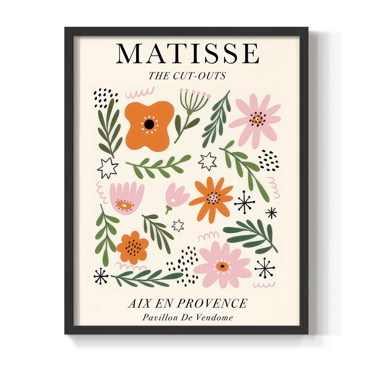 Matisse CXCIII Framed Print in Black Solid Wood 11 x 14 Framed Print