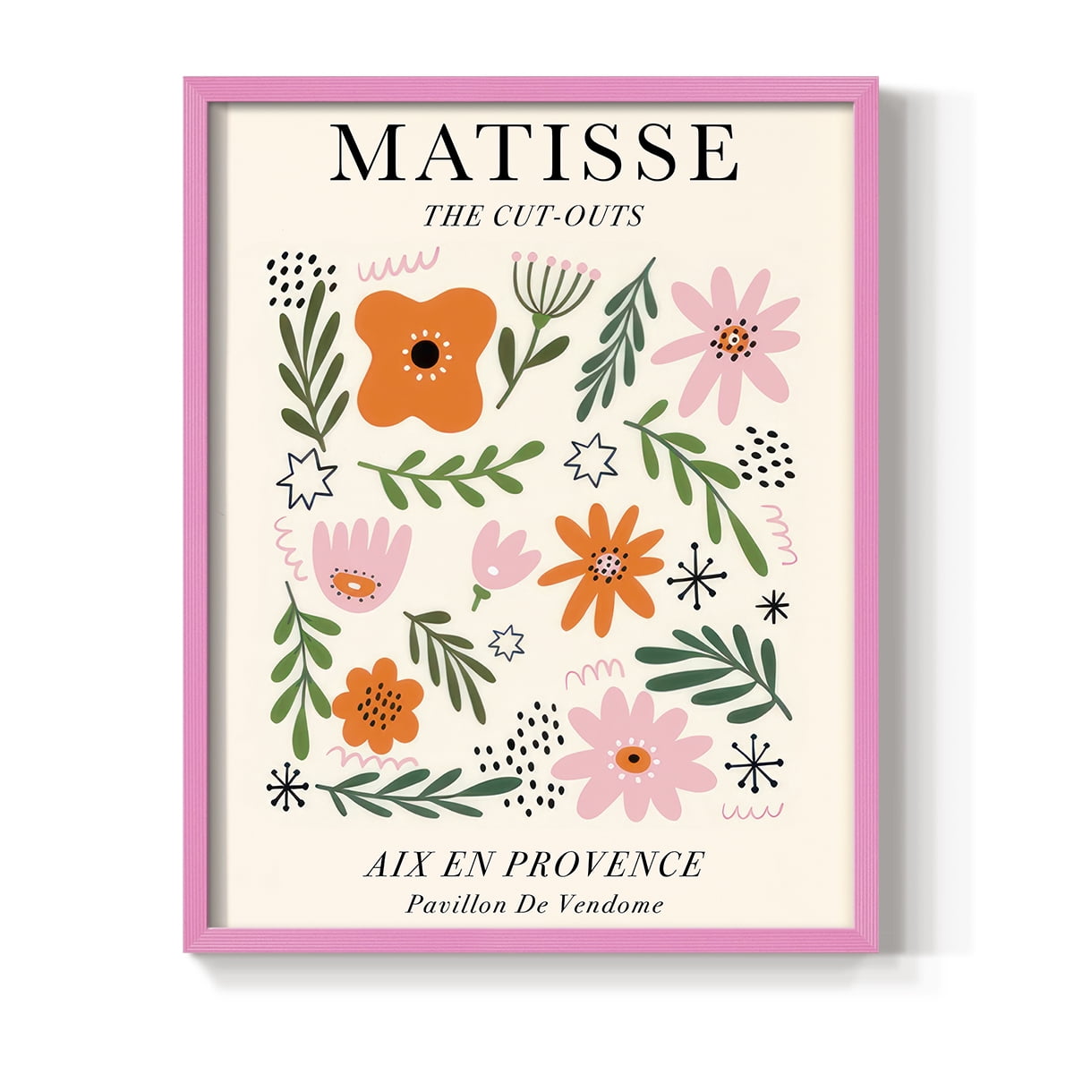 Matisse CXCIII Framed Print in Pink Solid Wood 11 x 14 Framed Print