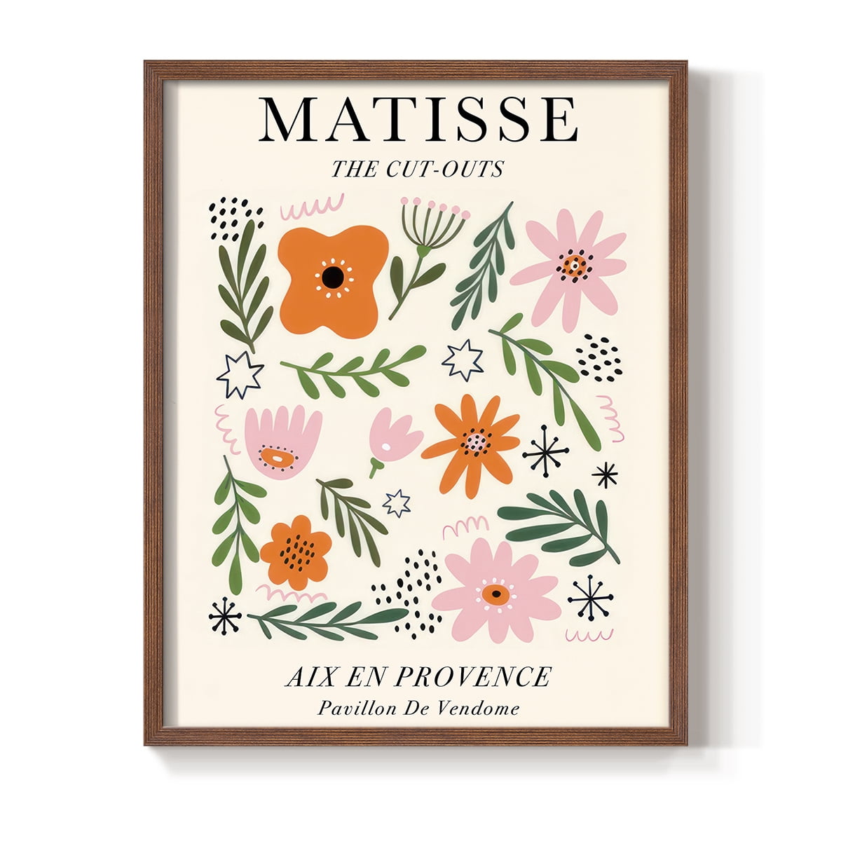 Matisse CXCIII Framed Print in Brown Solid Wood 8 x 10 Framed Print