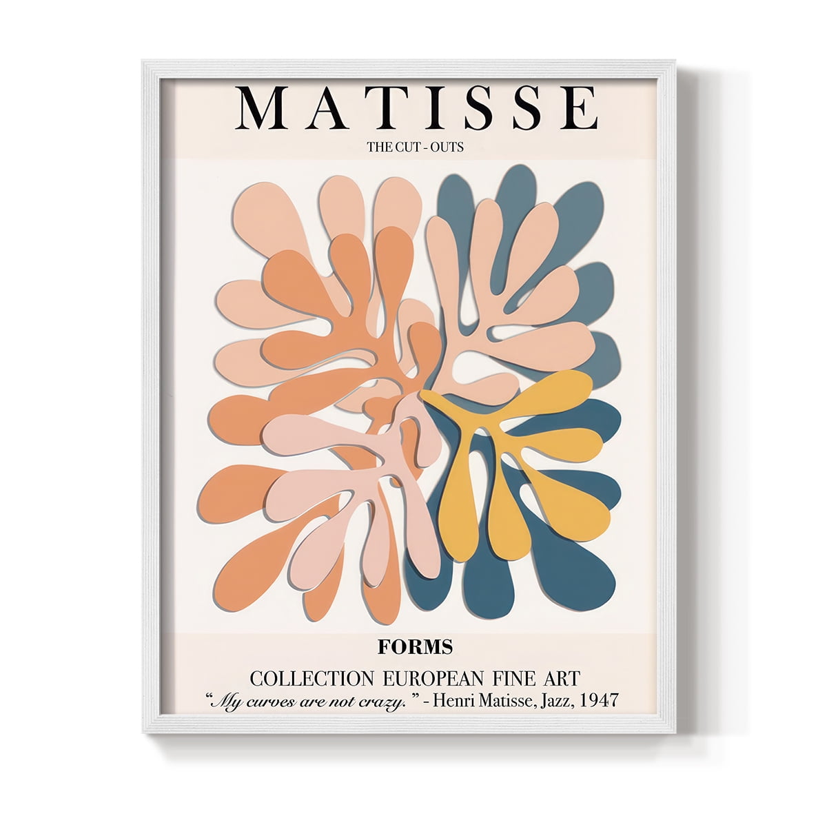 Matisse CXCIV Framed Print in White Solid Wood 11 x 14 Framed Print