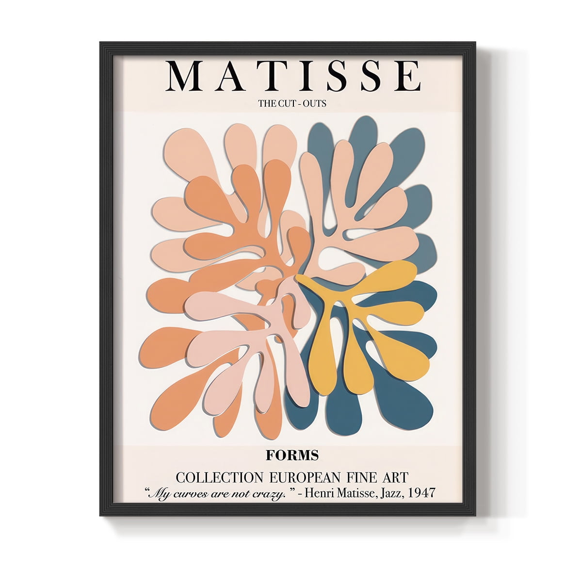Matisse CXCIV Framed Print in Black Solid Wood 16 x 20 Framed Print
