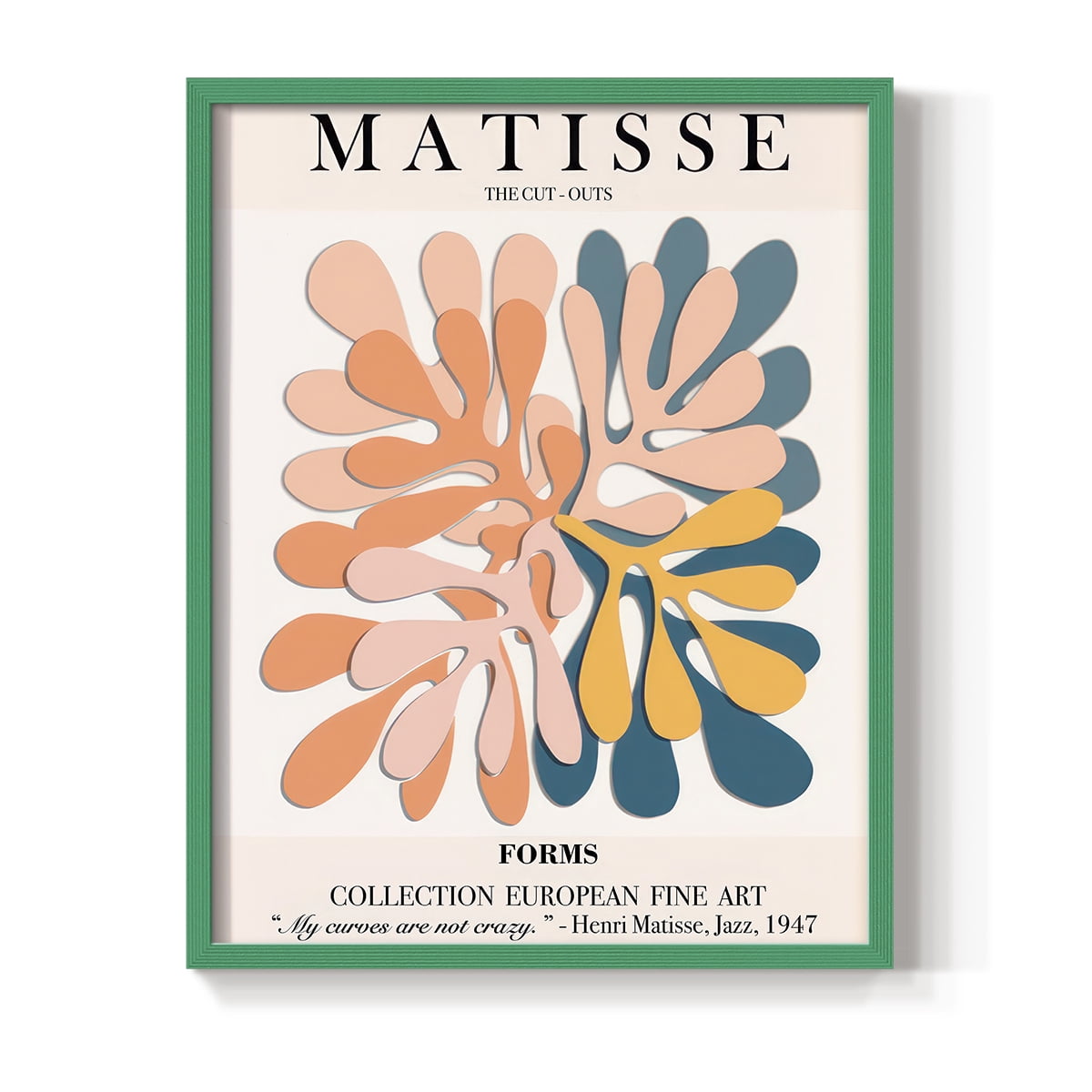 Matisse CXCIV Framed Print in Green Solid Wood 8 x 10 Framed Print