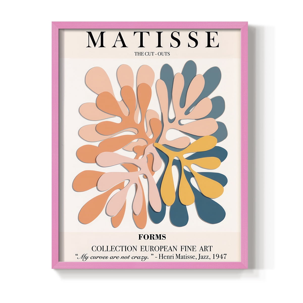 Matisse CXCIV Framed Print in Pink Solid Wood 8 x 10 Framed Print