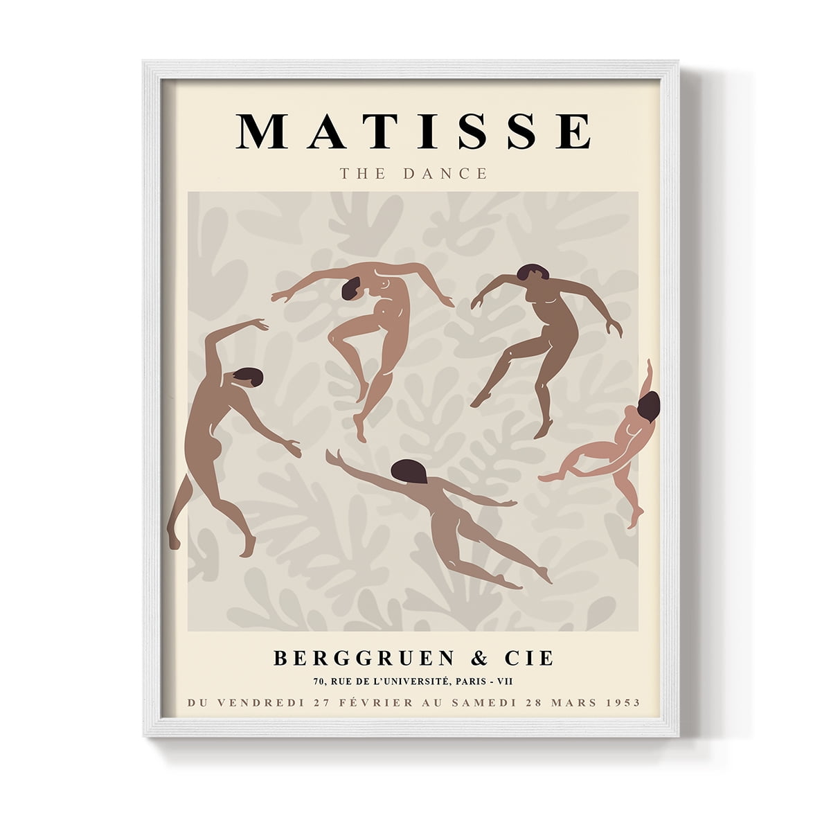 Matisse CXCIX Framed Print in White Solid Wood 11 x 14 Framed Print