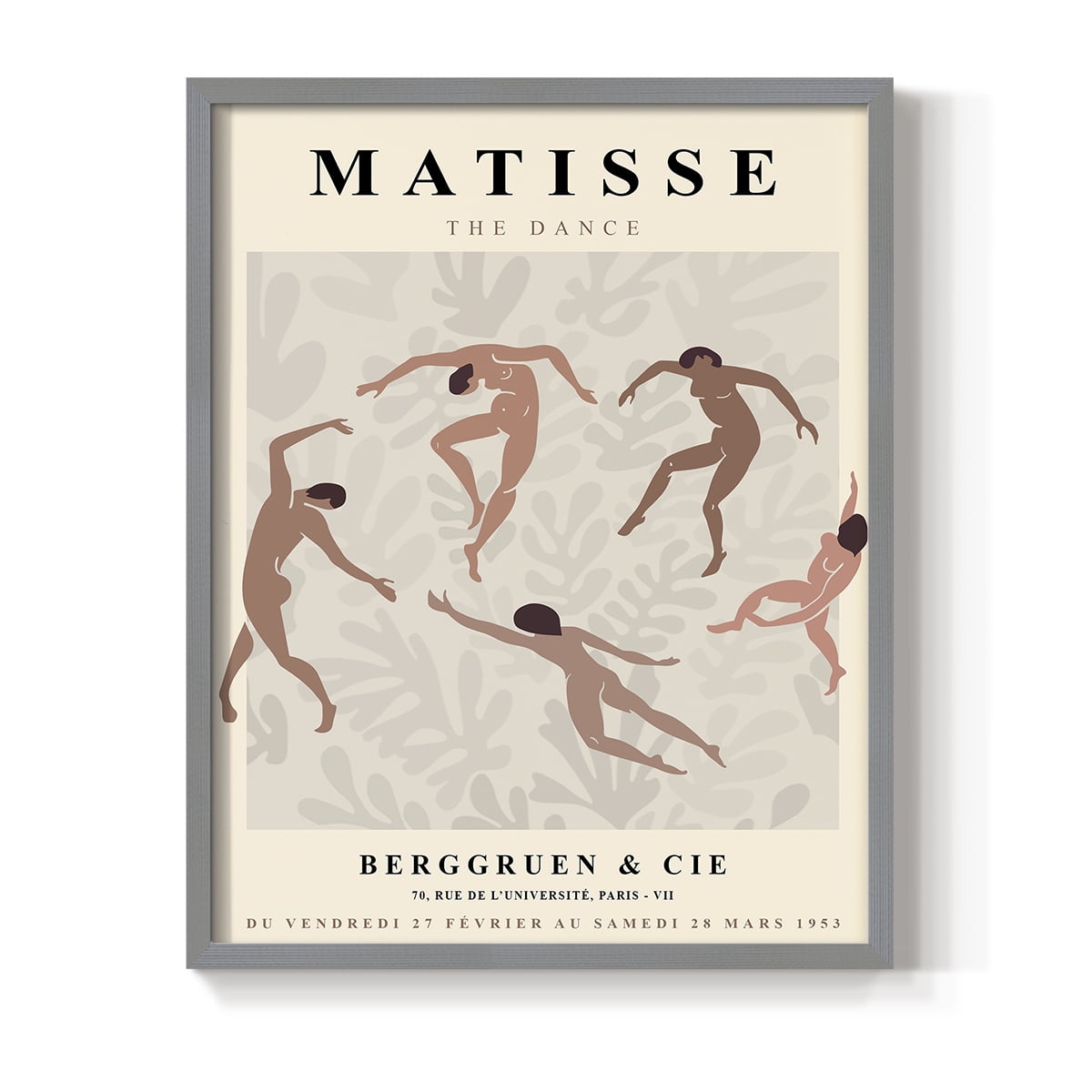 Matisse CXCIX Framed Print in Gray Solid Wood 11 x 14 Framed Print