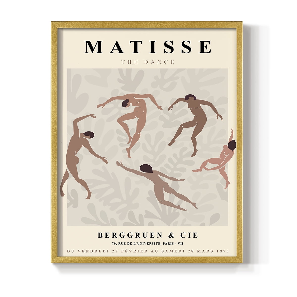 Matisse CXCIX Framed Print in Gold Solid Wood 16 x 20 Framed Print