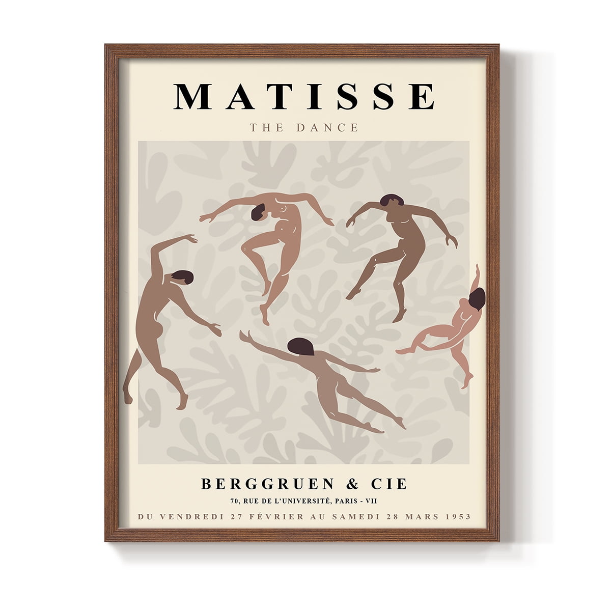 Matisse CXCIX Framed Print in Brown Solid Wood 16 x 20 Framed Print
