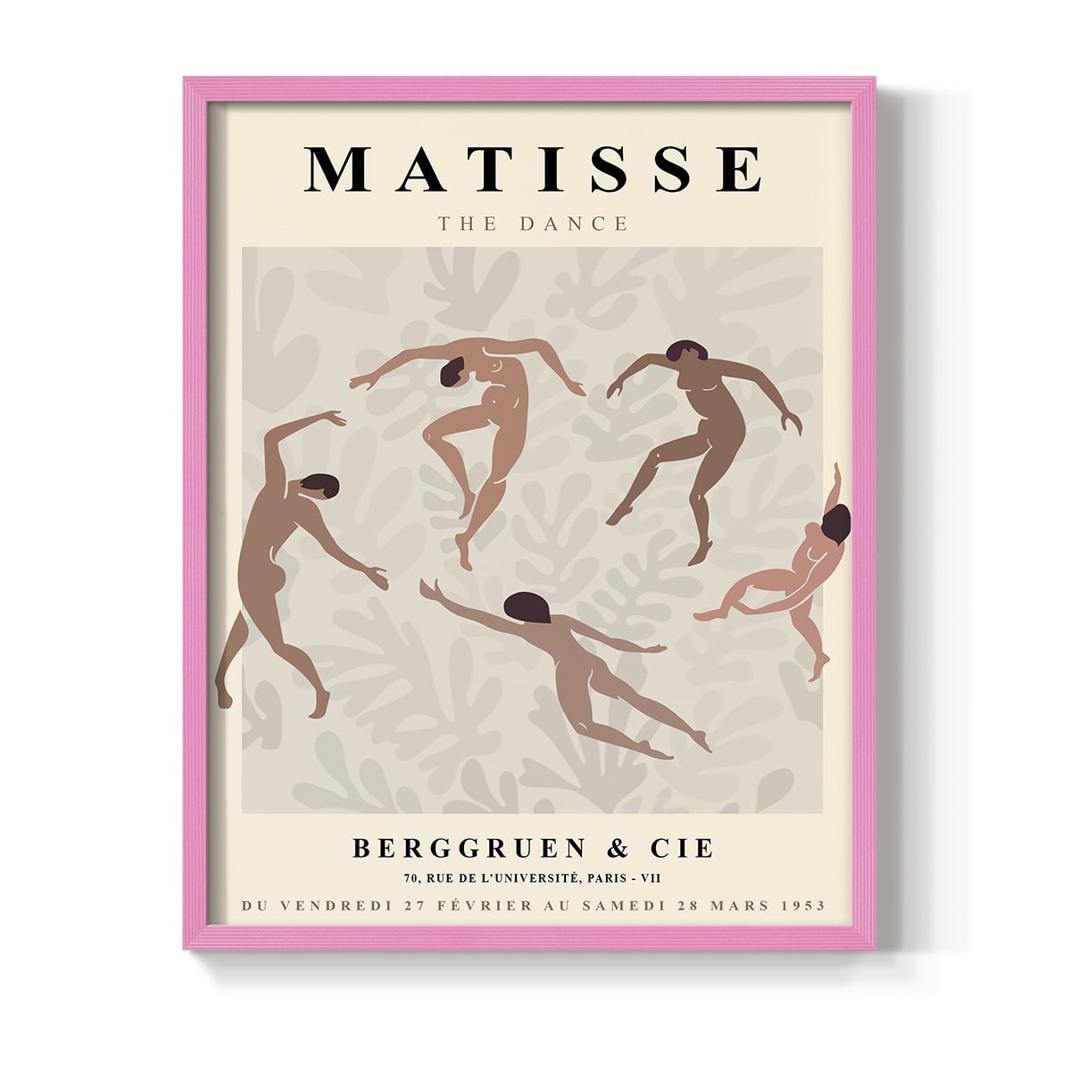 Matisse CXCIX Framed Print in Pink Solid Wood 8 x 10 Framed Print