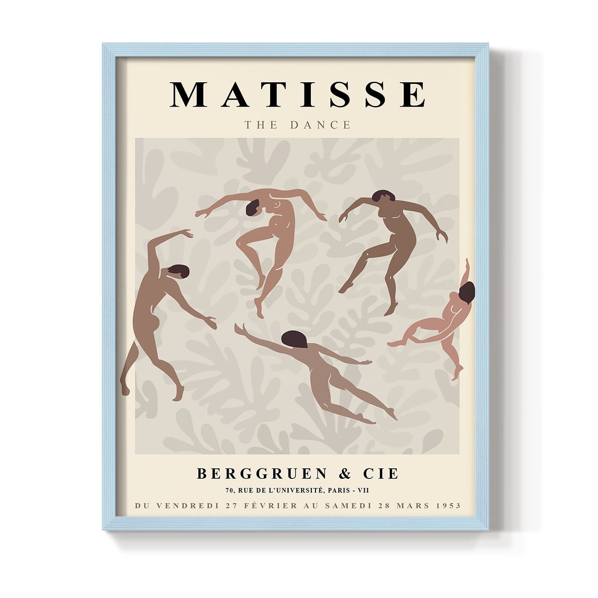 Matisse CXCIX Framed Print in Blue Solid Wood 8 x 10 Framed Print