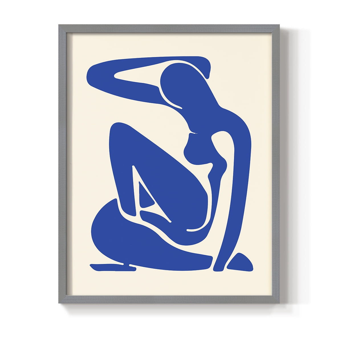 Matisse CXCV Framed Print in Gray Solid Wood 16 x 20 Framed Print