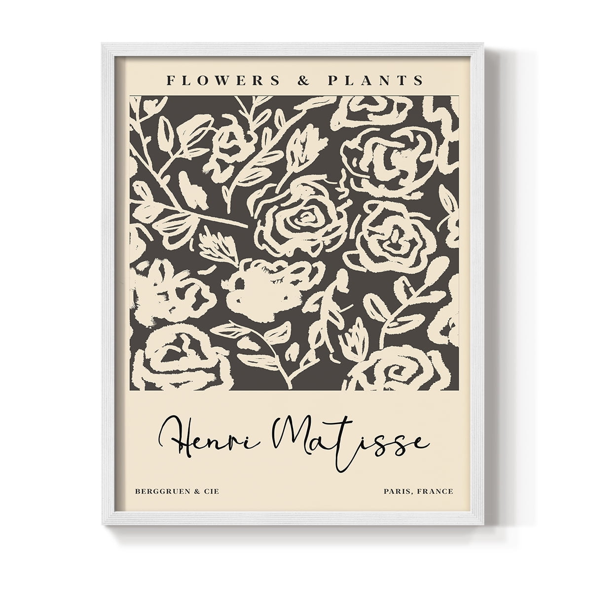 Matisse CXCVI Framed Print in White Solid Wood 11 x 14 Framed Print