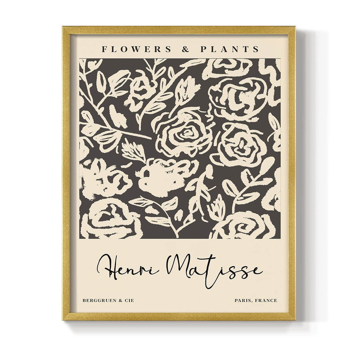 Matisse CXCVI Framed Print in Gold Solid Wood 11 x 14 Framed Print