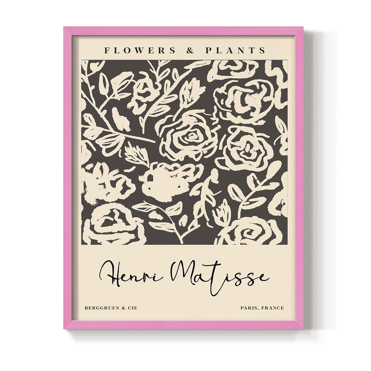 Matisse CXCVI Framed Print in Pink Solid Wood 8 x 10 Framed Print