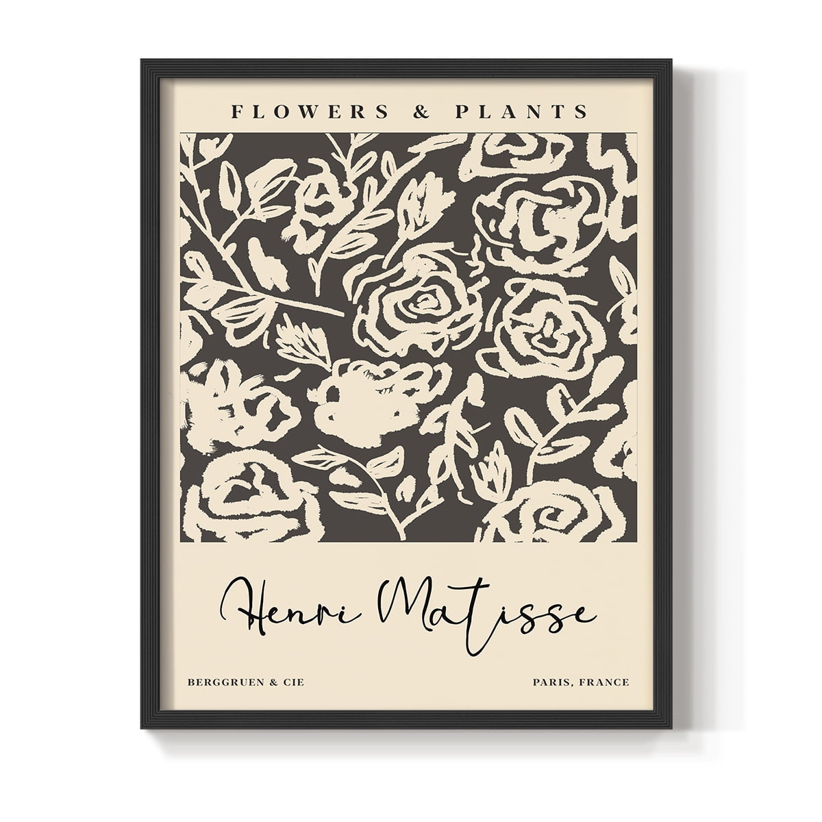 Matisse CXCVI Framed Print in Black Solid Wood 8 x 10 Framed Print