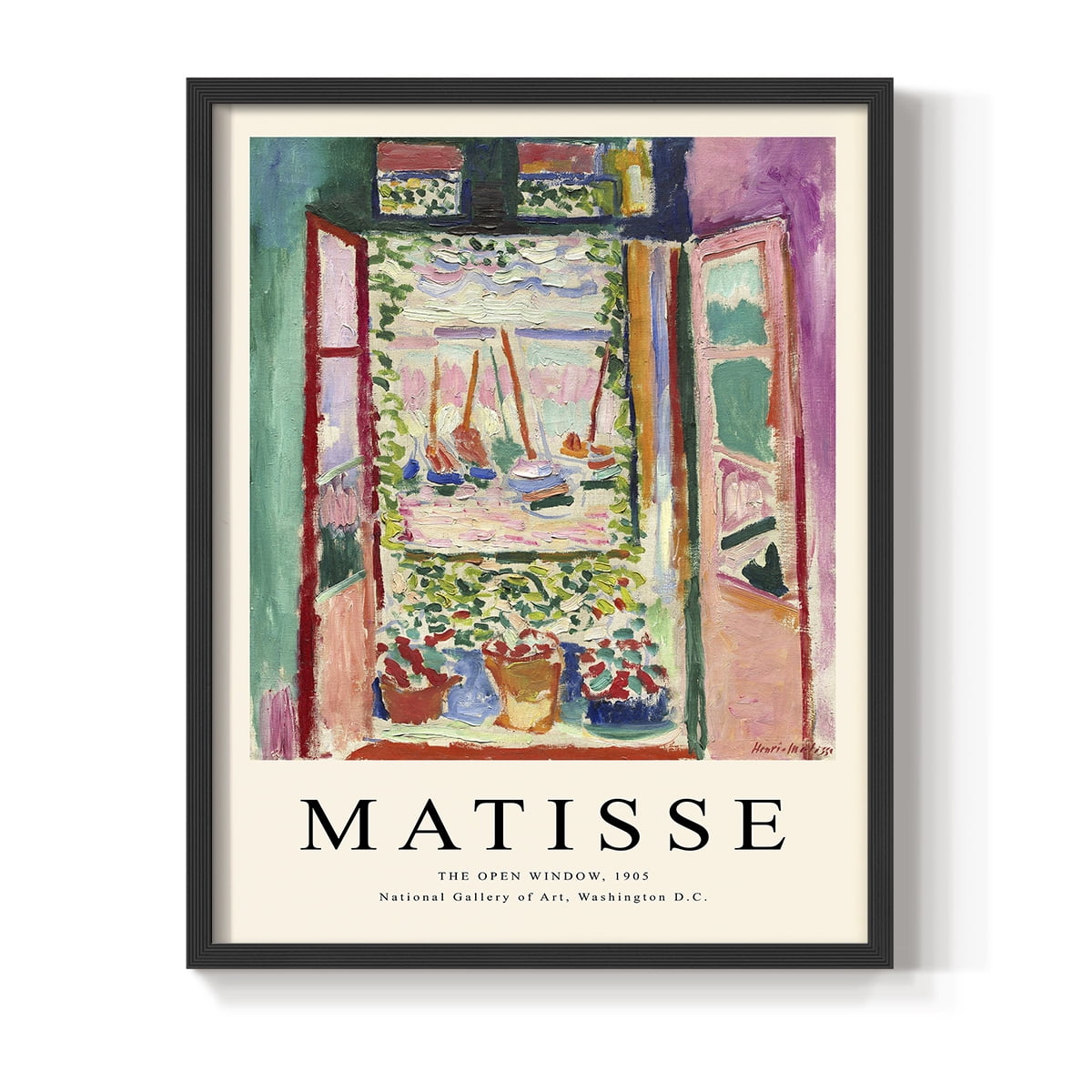 Matisse CXCVII Framed Print in Black Solid Wood 8 x 10 Framed Print