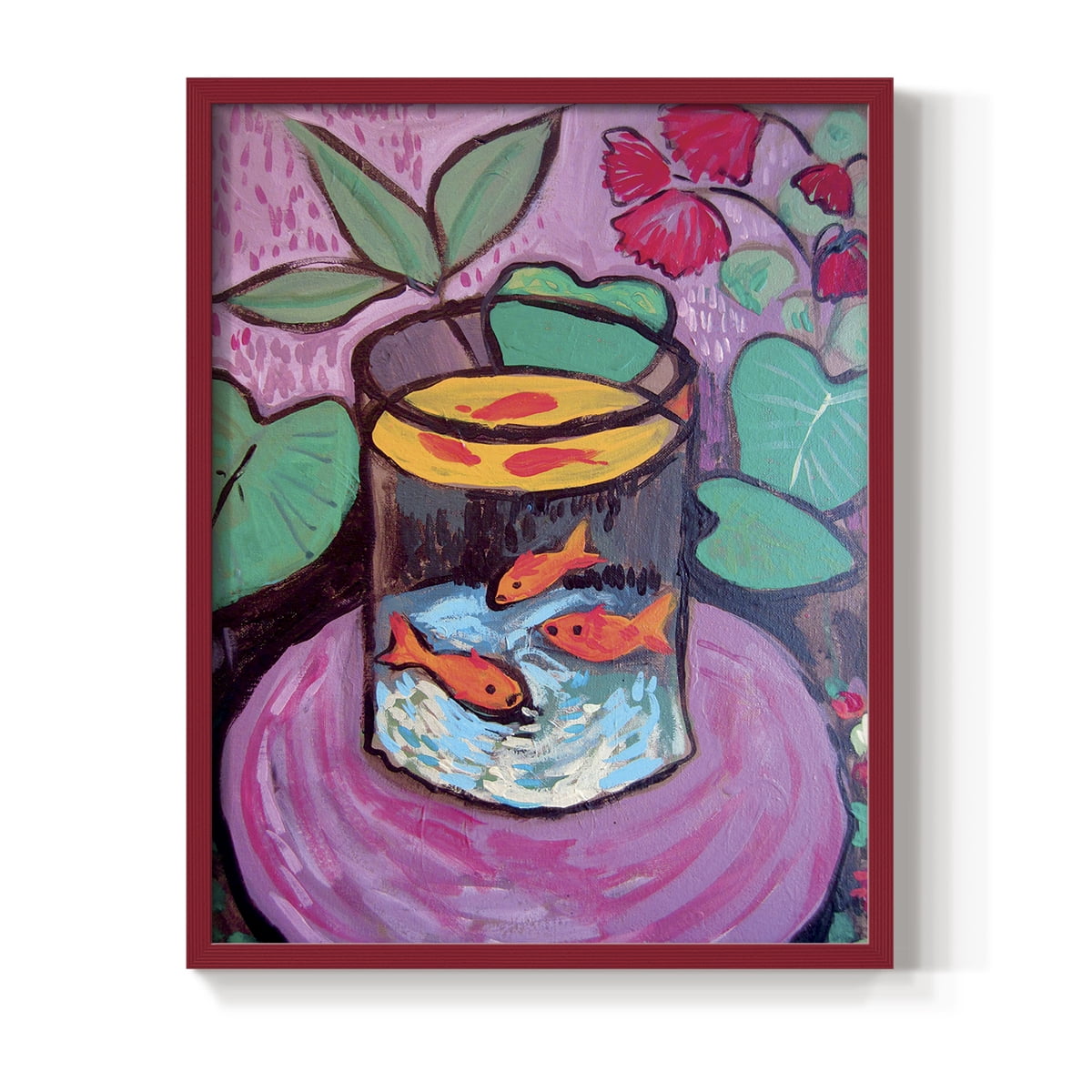 Matisse CXCVIII Framed Print in Red Solid Wood 11 x 14 Framed Print