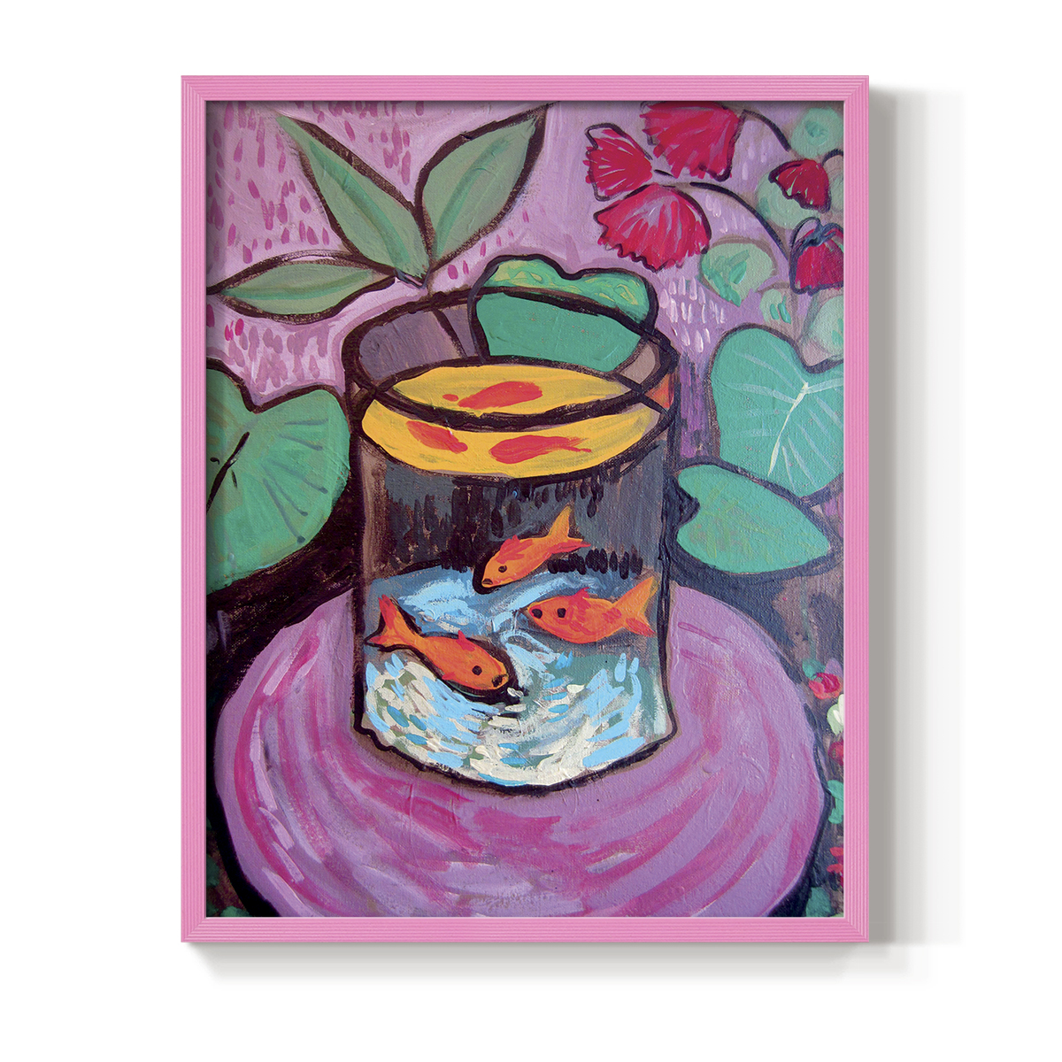 Matisse CXCVIII Framed Print in Pink Solid Wood 11 x 14 Framed Print