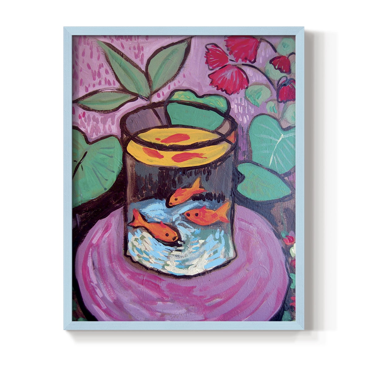 Matisse CXCVIII Framed Print in Blue Solid Wood 8 x 10 Framed Print
