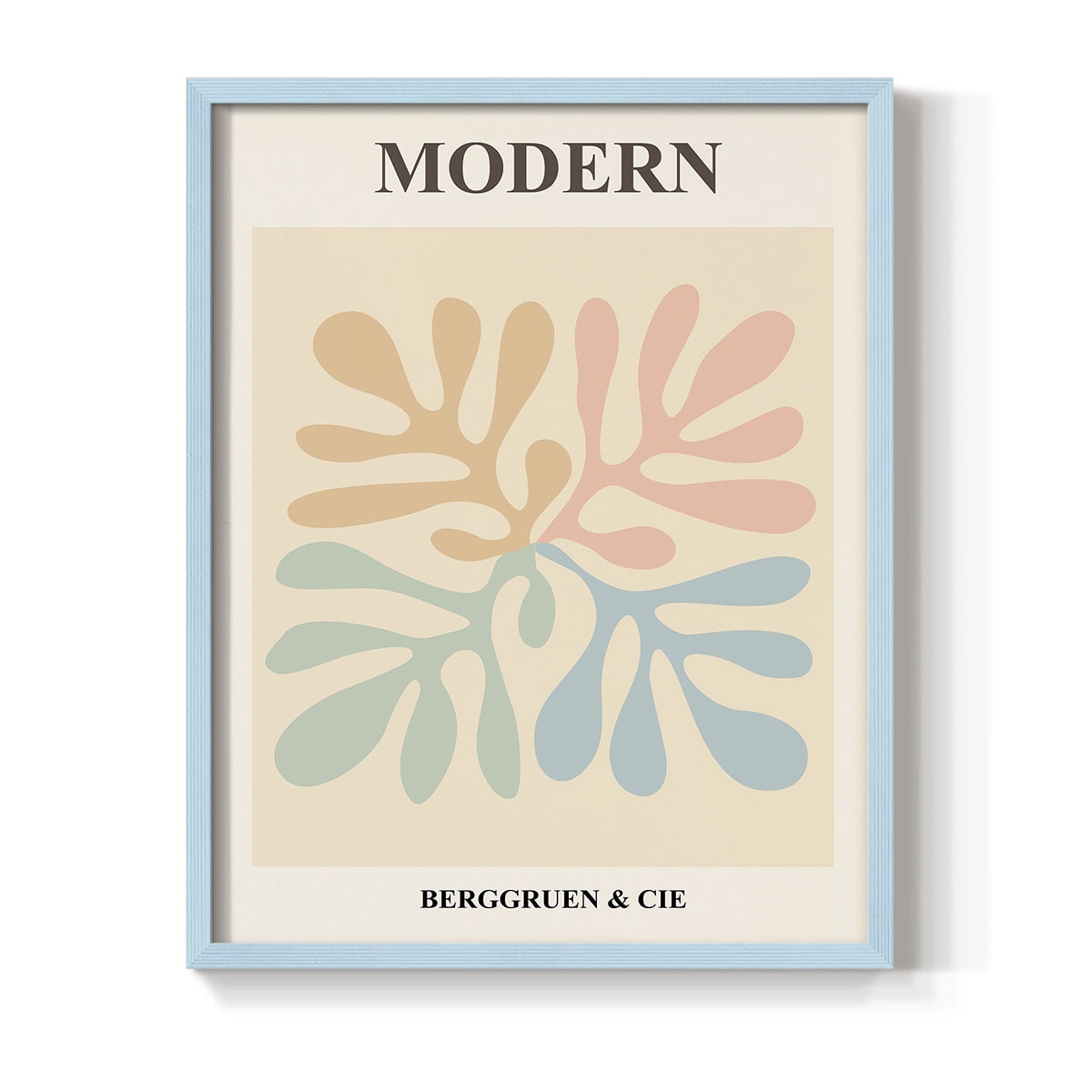 Matisse CXI Framed Print in Blue Solid Wood 11 x 14 Framed Print