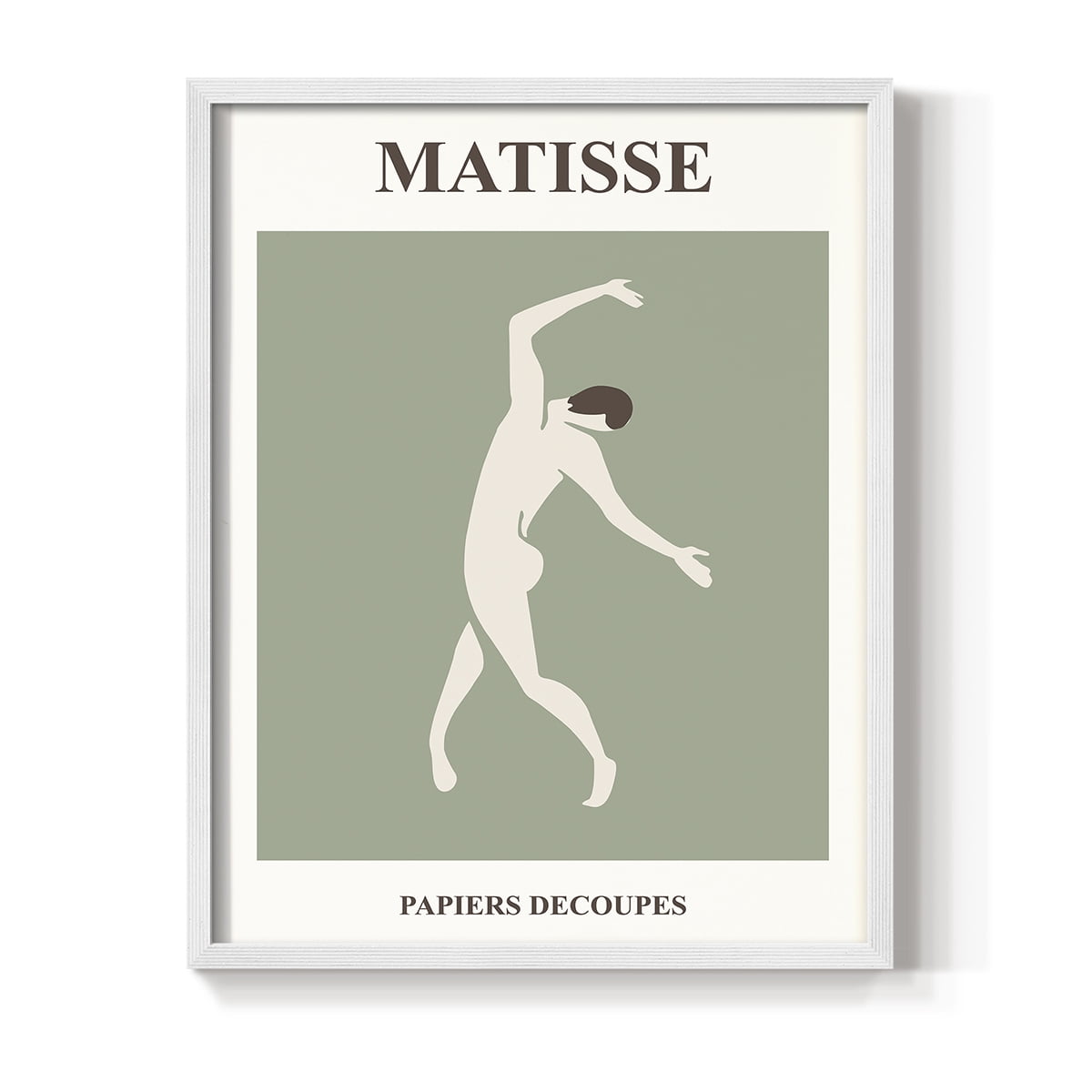 Matisse CXII Framed Print in White Solid Wood 11 x 14 Framed Print