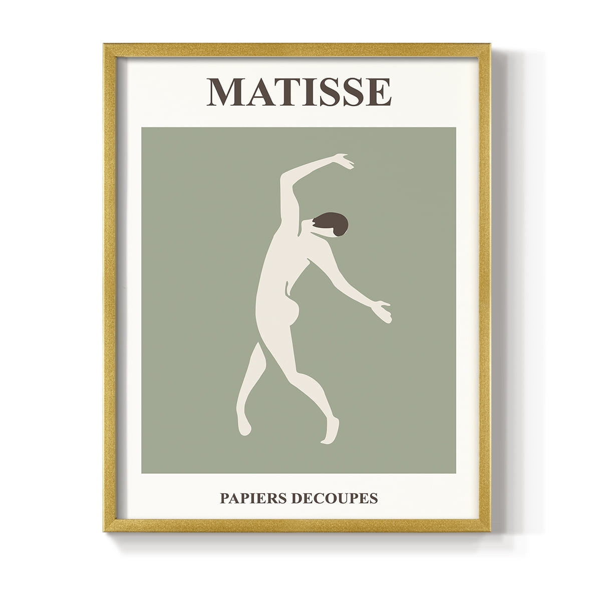 Matisse CXII Framed Print in Gold Solid Wood 16 x 20 Framed Print