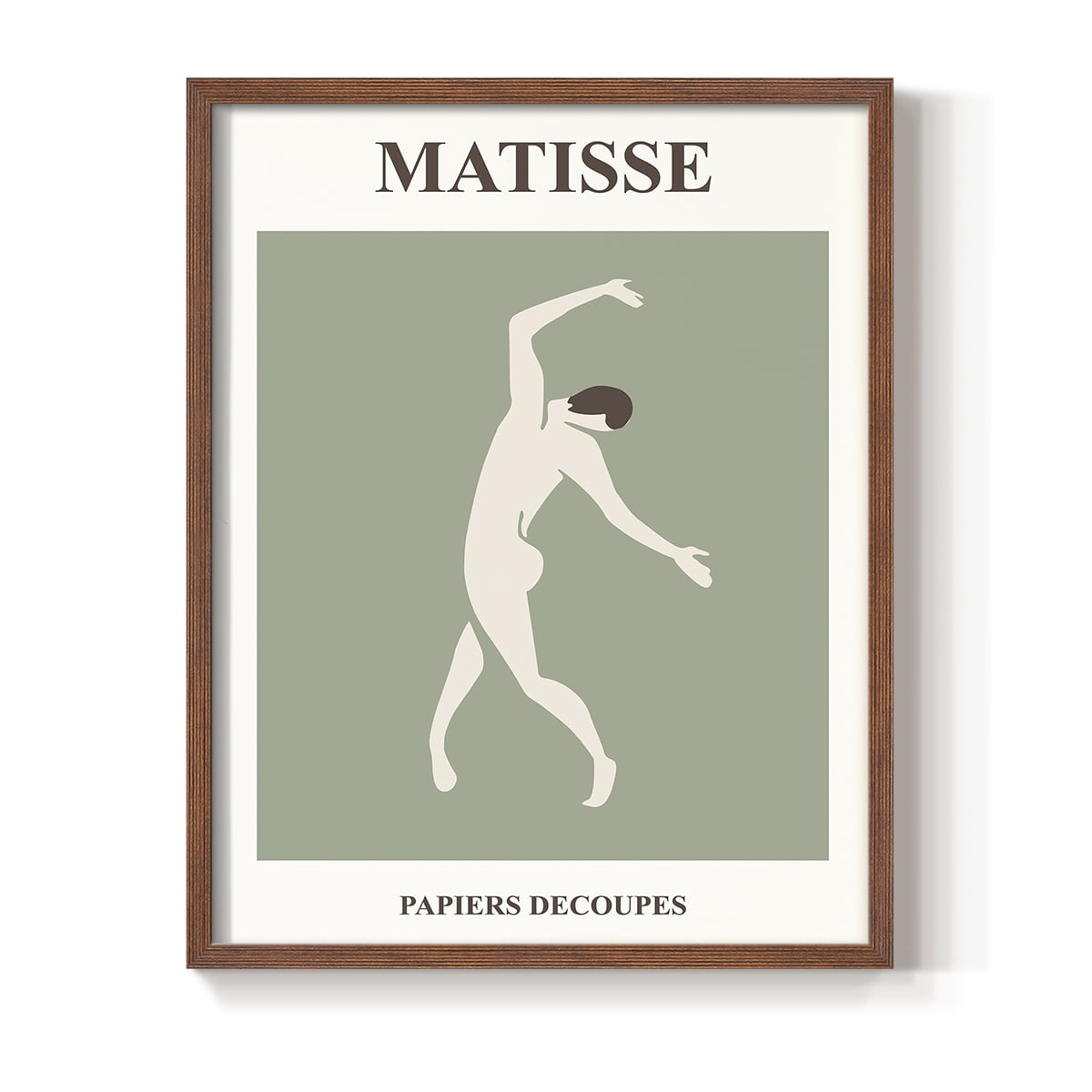 Matisse CXII Framed Print in Brown Solid Wood 22 x 28 Framed Print