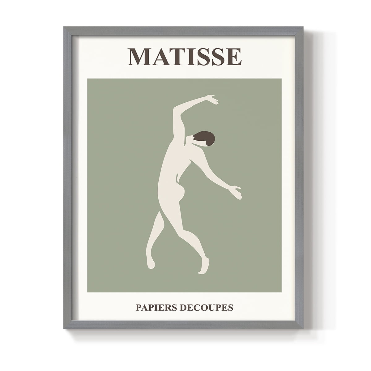 Matisse CXII Framed Print in Gray Solid Wood 8 x 10 Framed Print