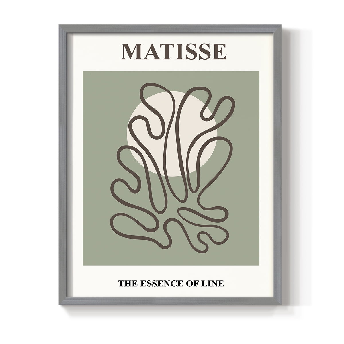 Matisse CXIII Framed Print in Gray Solid Wood 11 x 14 Framed Print