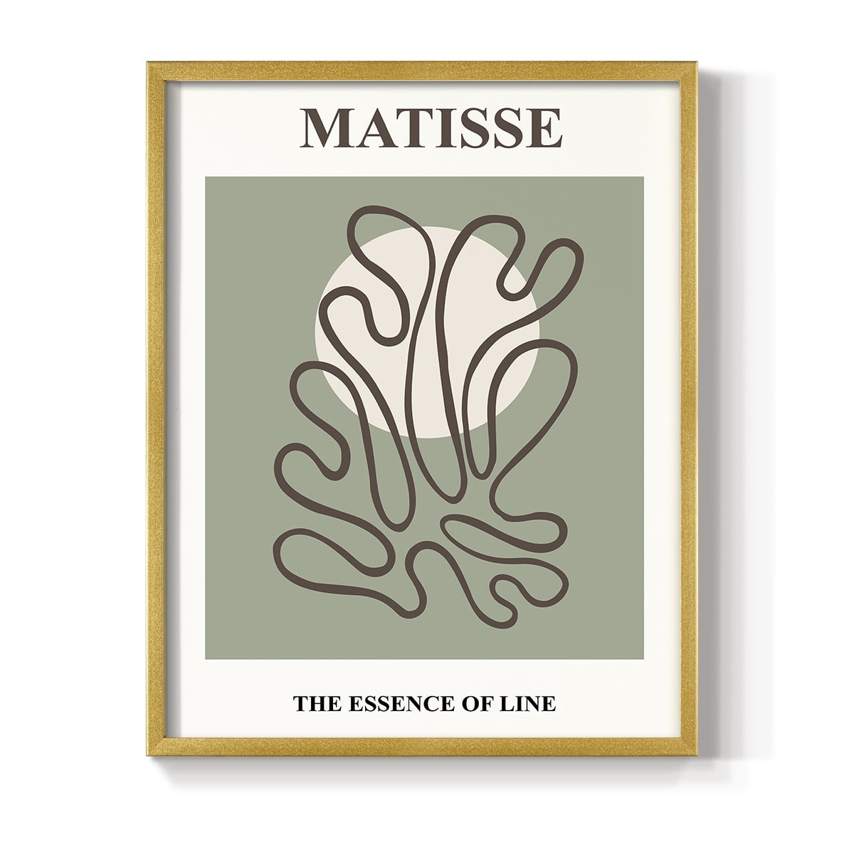 Matisse CXIII Framed Print in Gold Solid Wood 11 x 14 Framed Print