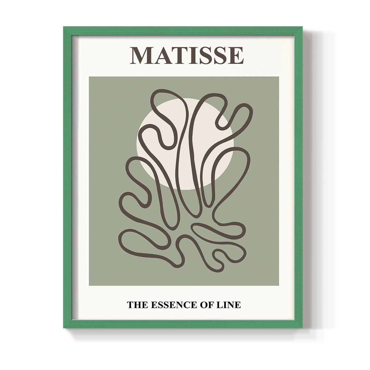 Matisse CXIII Framed Print in Green Solid Wood 11 x 14 Framed Print