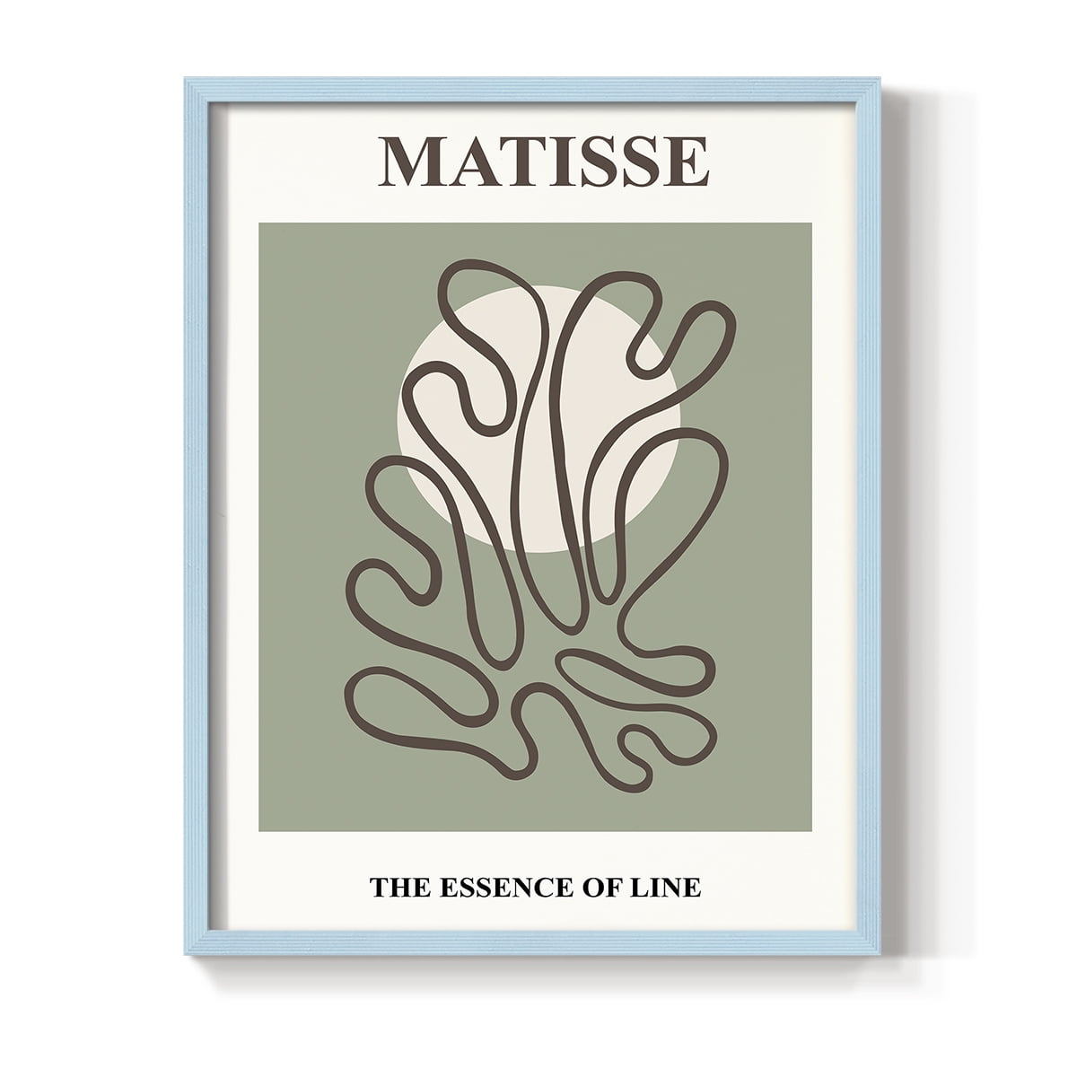 Matisse CXIII Framed Print in Blue Solid Wood 16 x 20 Framed Print