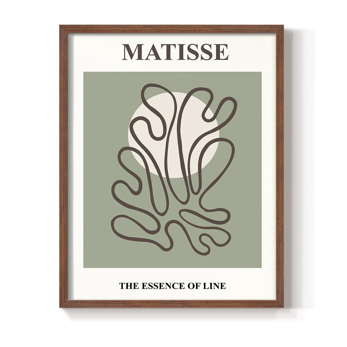 Matisse CXIII Framed Print in Brown Solid Wood 16 x 20 Framed Print