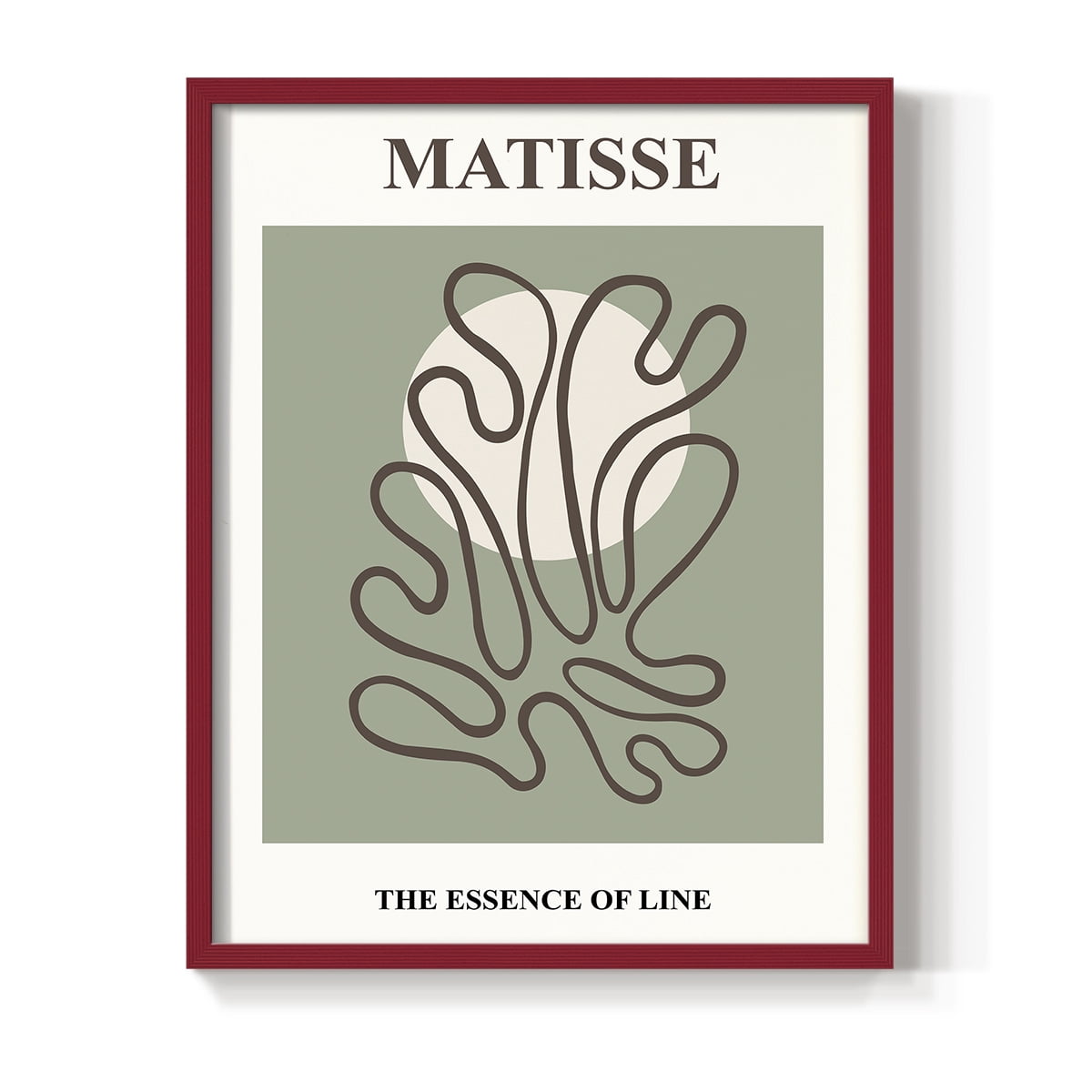 Matisse CXIII Framed Print in Red Solid Wood 8 x 10 Framed Print