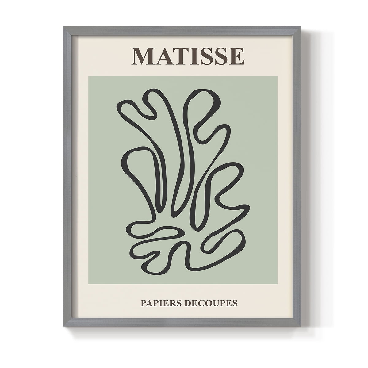 Matisse CXIV Framed Print in Gray Solid Wood 11 x 14 Framed Print