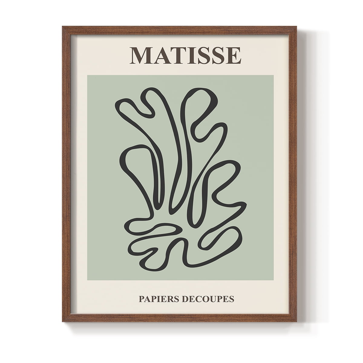 Matisse CXIV Framed Print in Brown Solid Wood 11 x 14 Framed Print