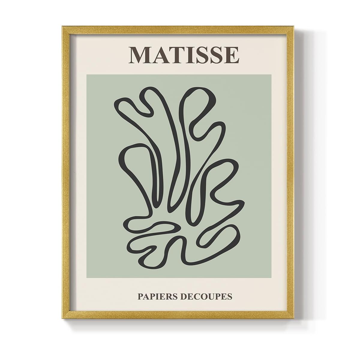 Matisse CXIV Framed Print in Gold Solid Wood 16 x 20 Framed Print