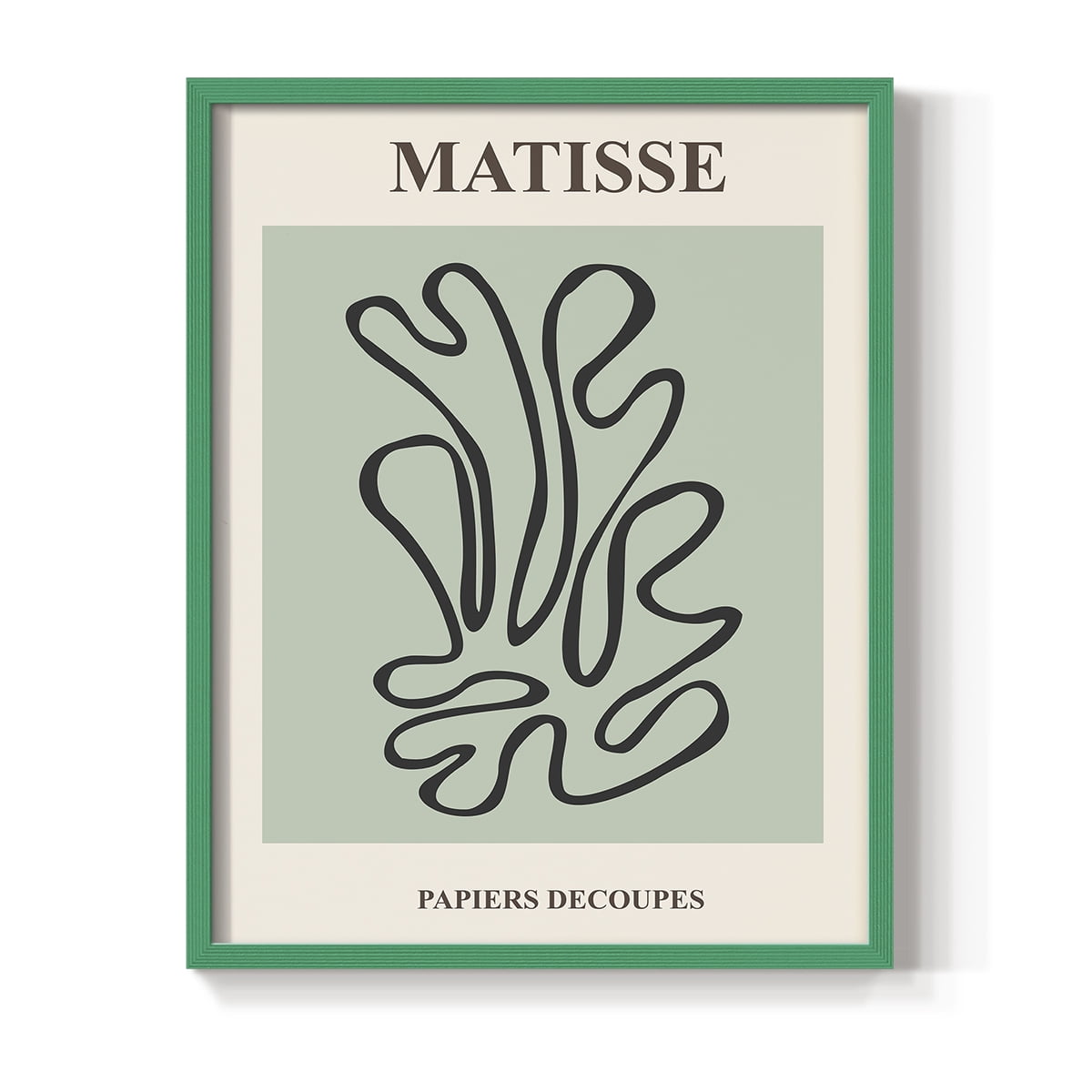 Matisse CXIV Framed Print in Green Solid Wood 16 x 20 Framed Print