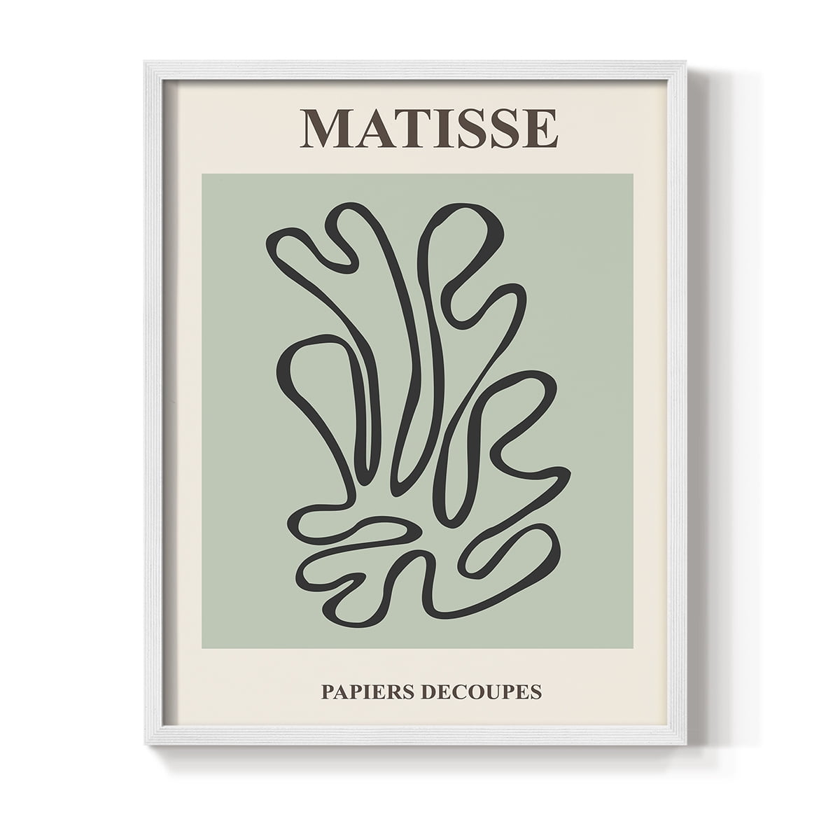 Matisse CXIV Framed Print in White Solid Wood 8 x 10 Framed Print