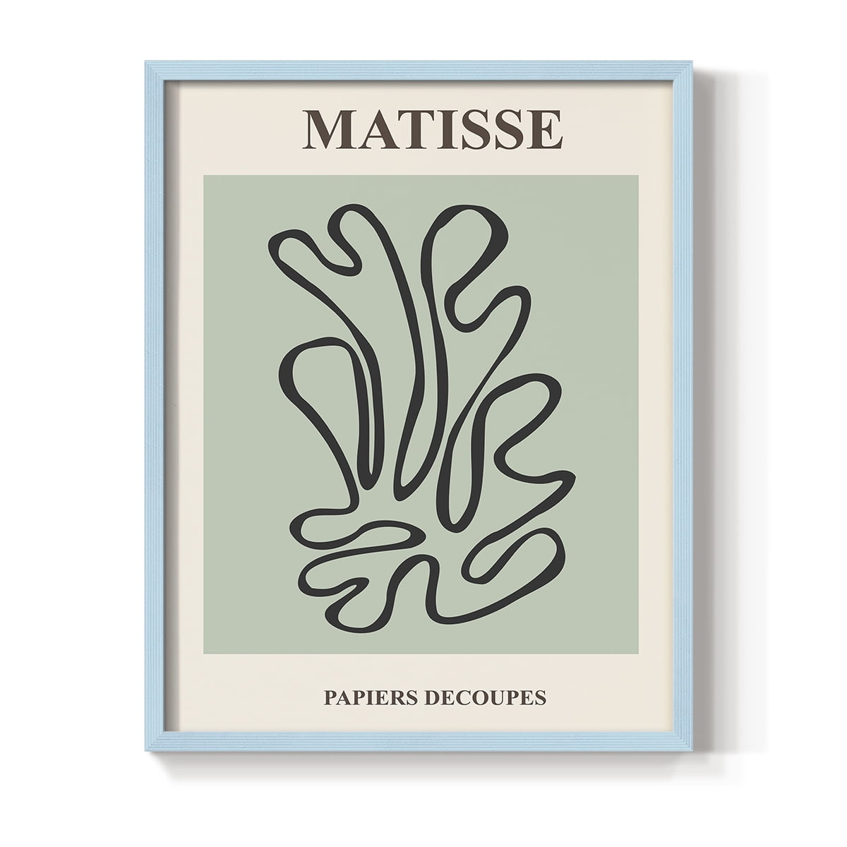 Matisse CXIV Framed Print in Blue Solid Wood 8 x 10 Framed Print