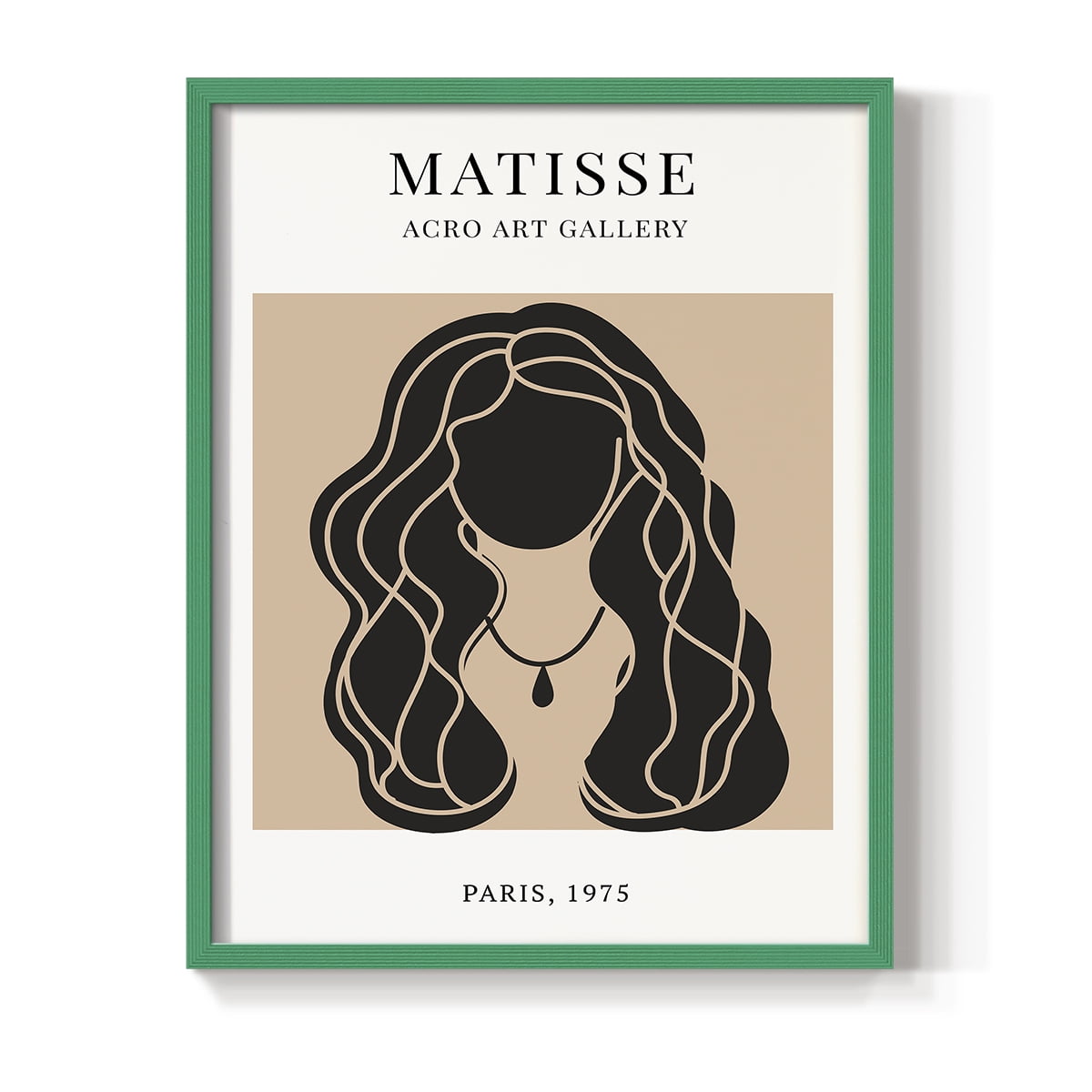 Matisse CXIX Framed Print in Green Solid Wood 11 x 14 Framed Print