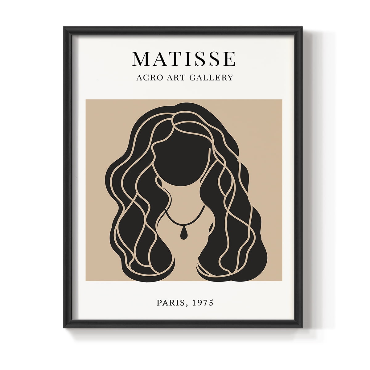 Matisse CXIX Framed Print in Black Solid Wood 11 x 14 Framed Print