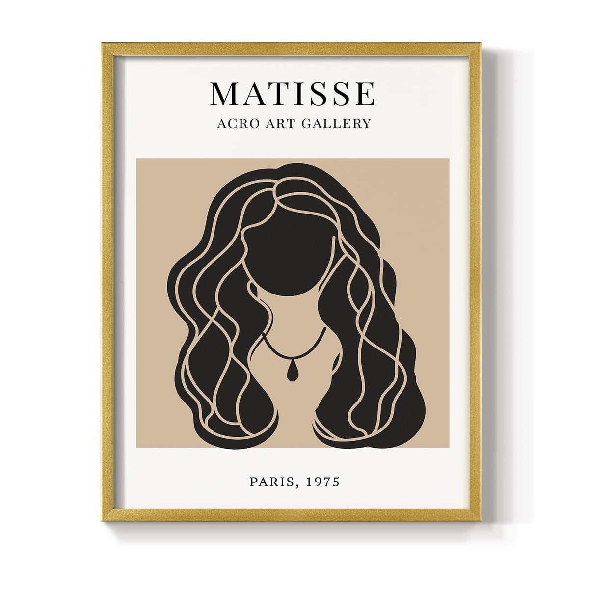 Matisse CXIX Framed Print in Gold Solid Wood 16 x 20 Framed Print