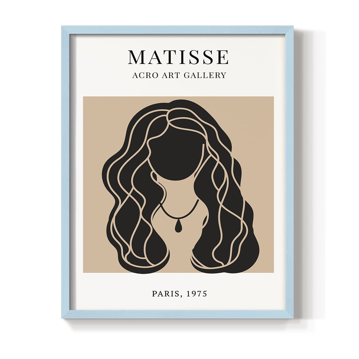 Matisse CXIX Framed Print in Blue Solid Wood 8 x 10 Framed Print
